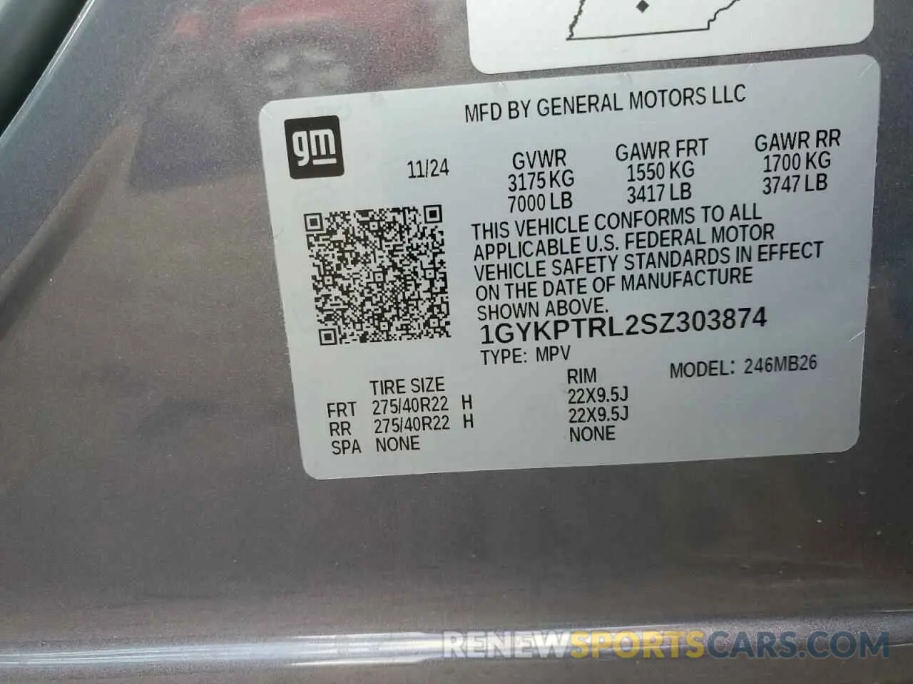 13 fotografías del automóvil dañado 1GYKPTRL2SZ303874 CADILLAC LYRIQ LUXU 2025