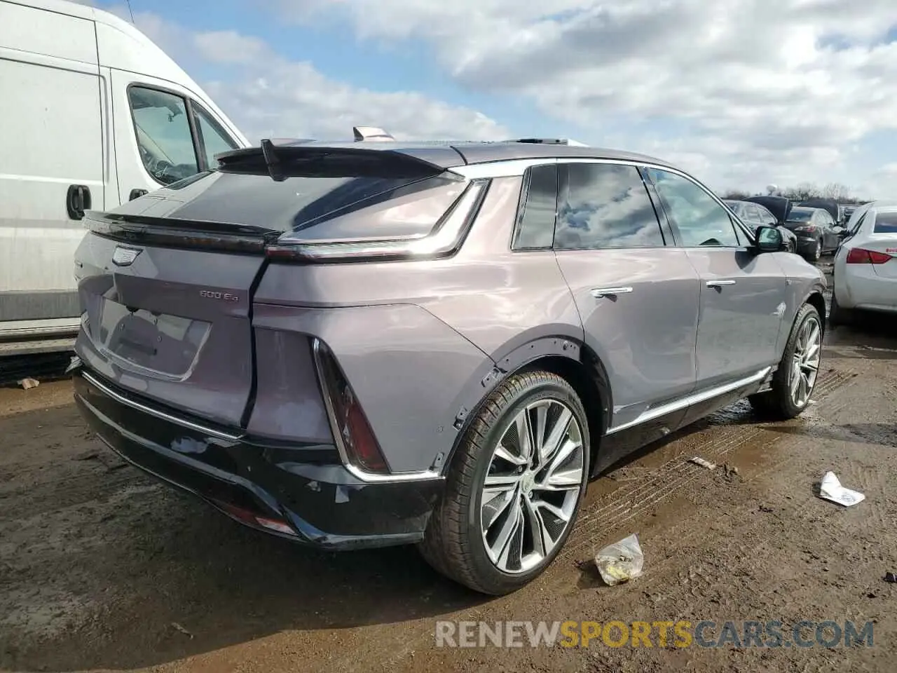 3 fotografías del automóvil dañado 1GYKPTRL2SZ303874 CADILLAC LYRIQ LUXU 2025