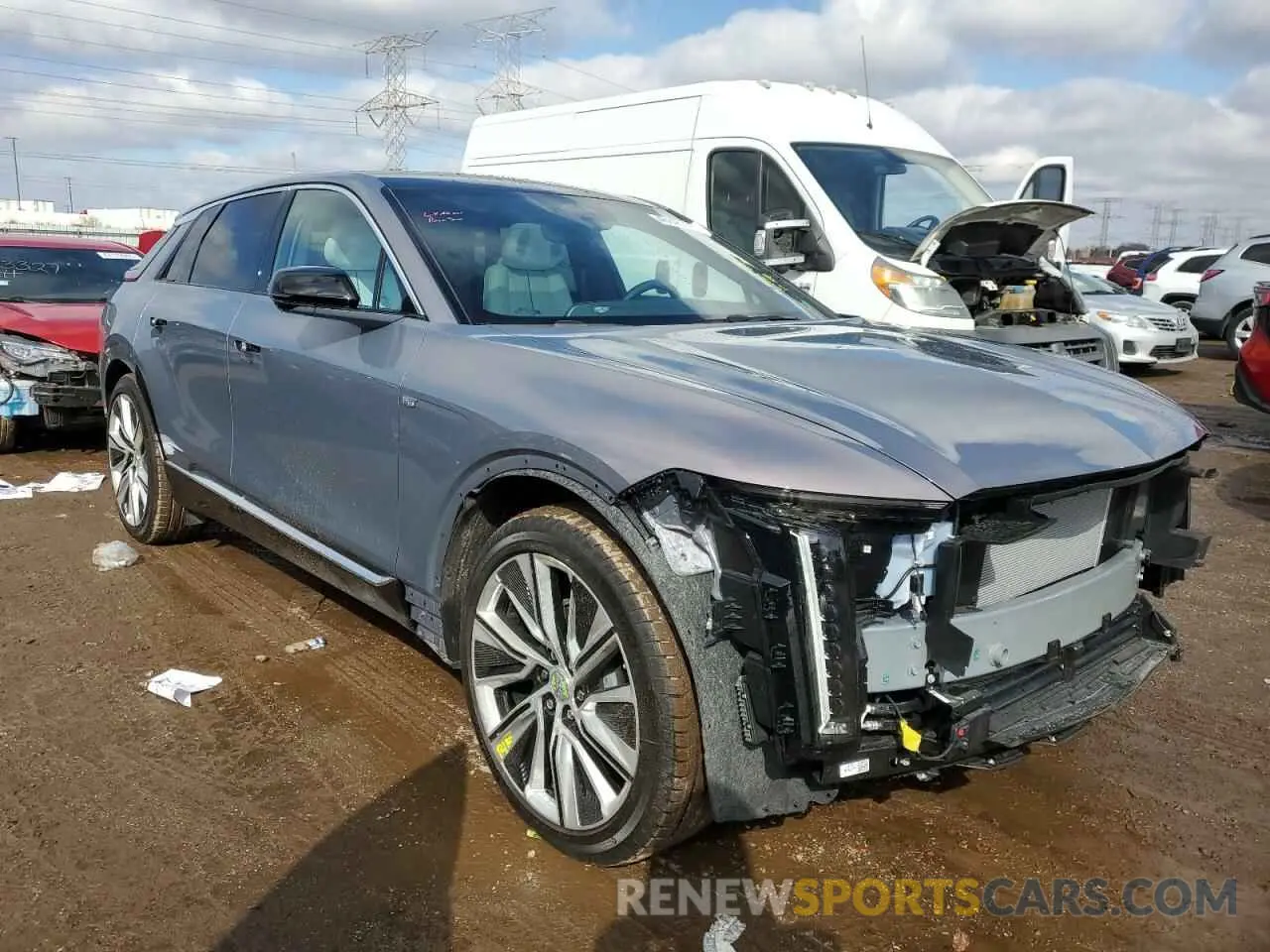 4 fotografías del automóvil dañado 1GYKPTRL2SZ303874 CADILLAC LYRIQ LUXU 2025