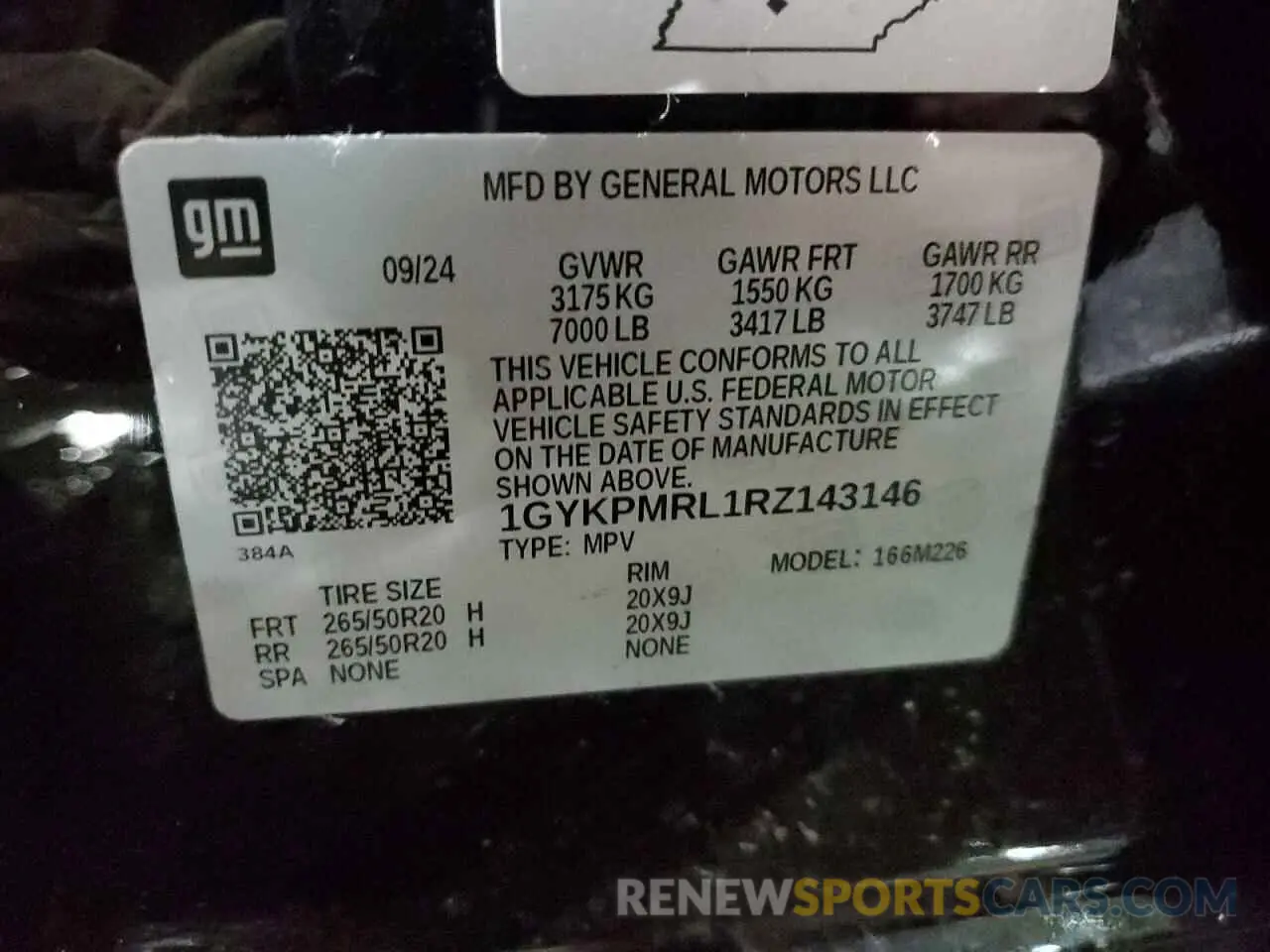 13 fotografías del automóvil dañado 1GYKPMRL1RZ143146 CADILLAC LYRIQ TECH 2024