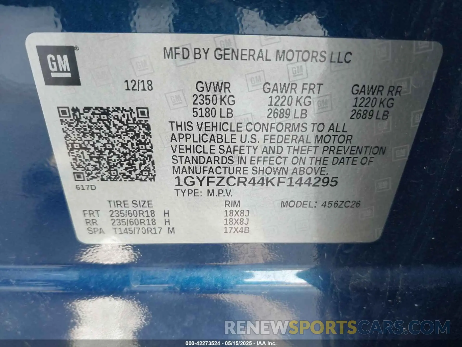 9 fotografías del automóvil dañado 1GYFZCR44KF144295 CADILLAC XT4 2019