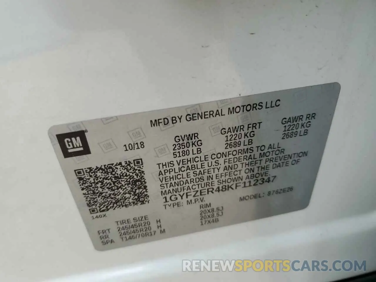 13 fotografías del automóvil dañado 1GYFZER48KF112347 CADILLAC XT4 2019