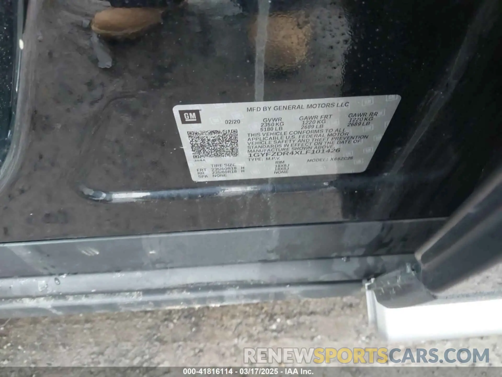 9 fotografías del automóvil dañado 1GYFZDR4XLF101426 CADILLAC XT4 2020