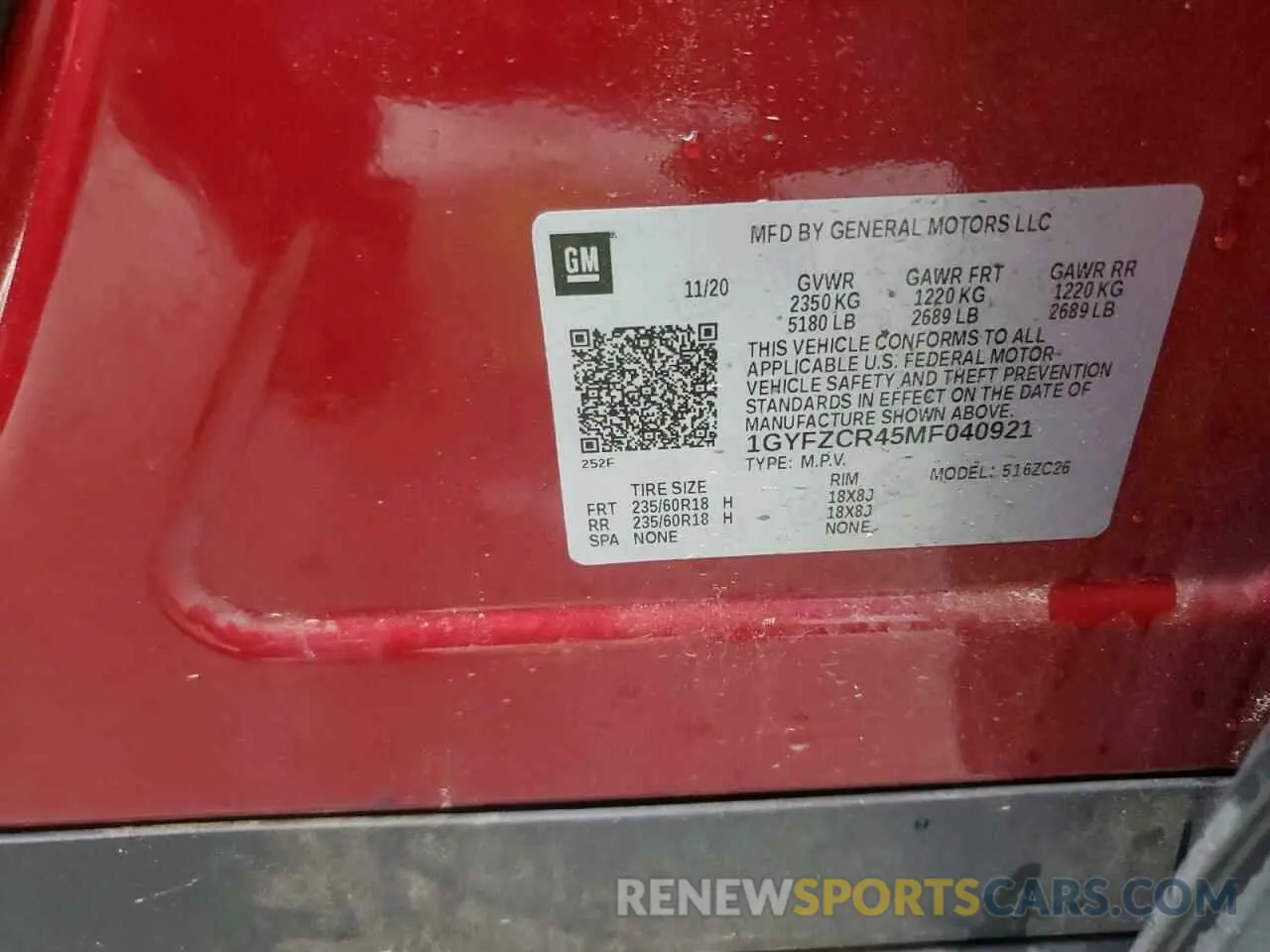 15 fotografías del automóvil dañado 1GYFZCR45MF040921 CADILLAC XT4 2021