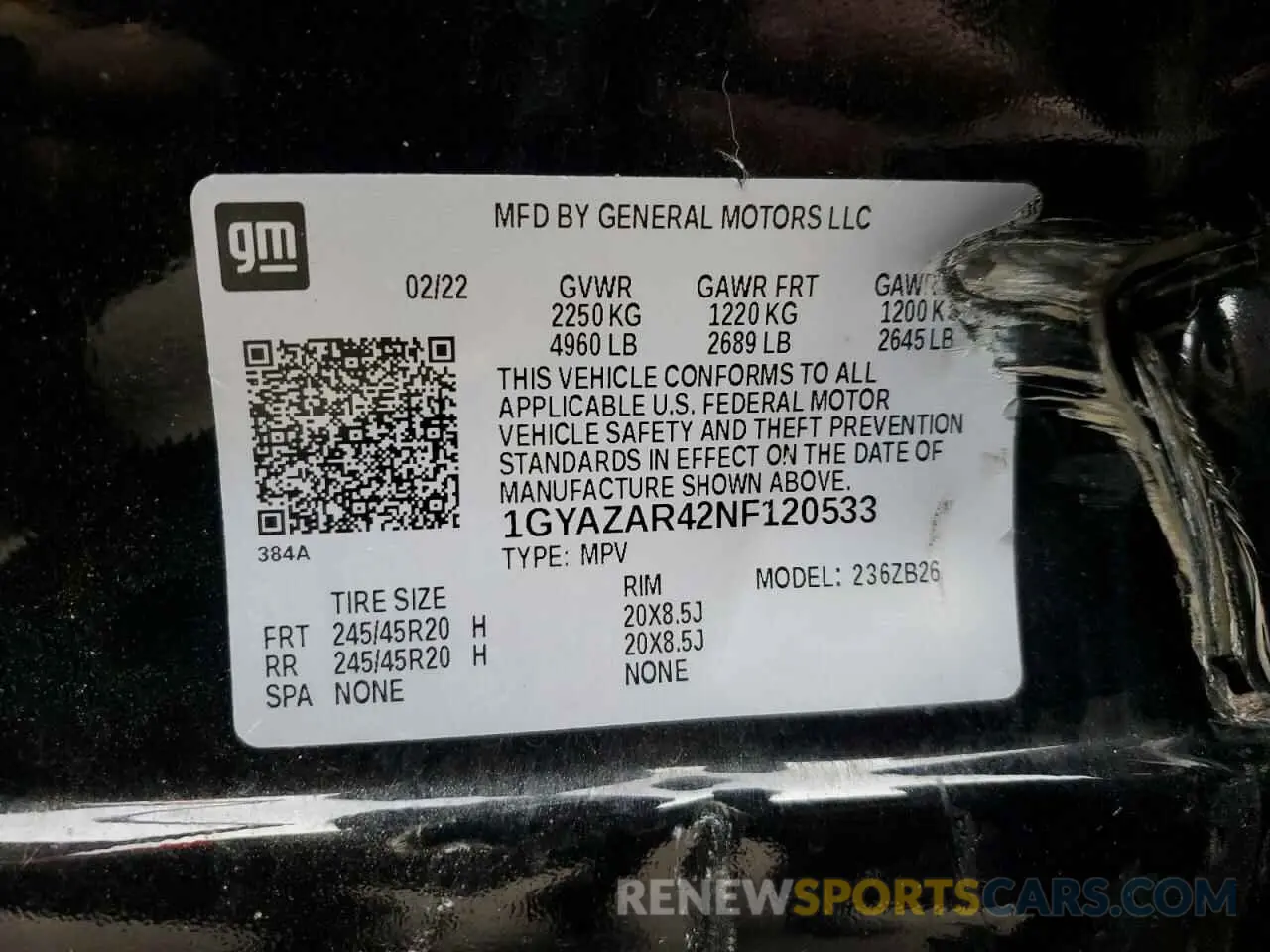 13 fotografías del automóvil dañado 1GYAZAR42NF120533 CADILLAC XT4 2022