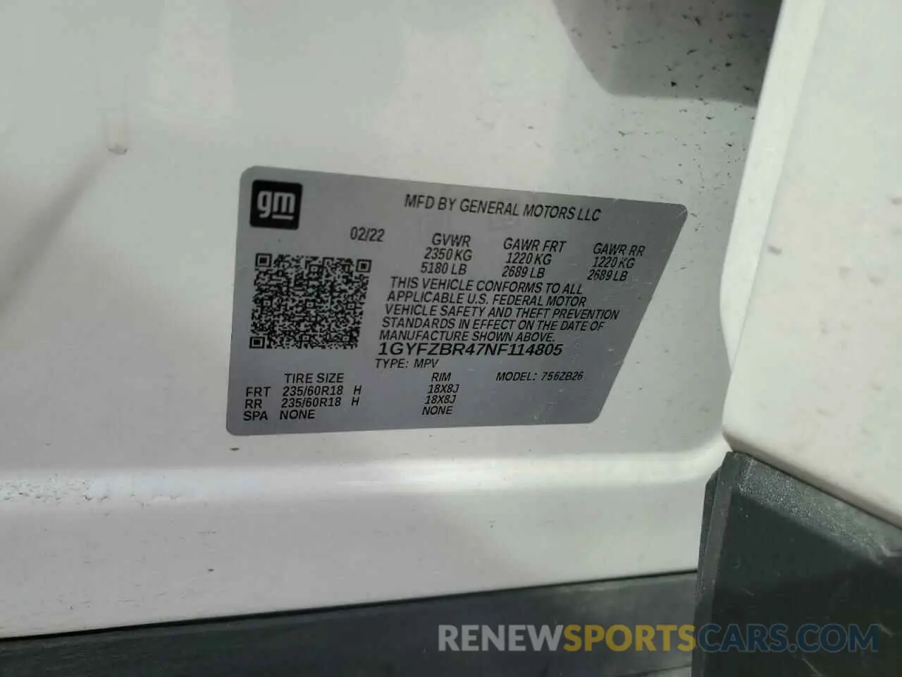 15 fotografías del automóvil dañado 1GYFZBR47NF114805 CADILLAC XT4 2022