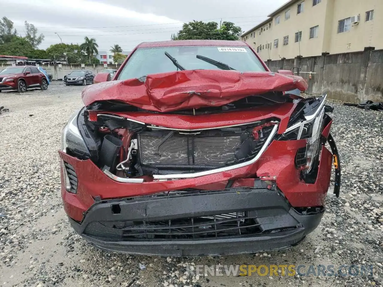 5 fotografías del automóvil dañado 1GYAZAR40PF130576 CADILLAC XT4 2023