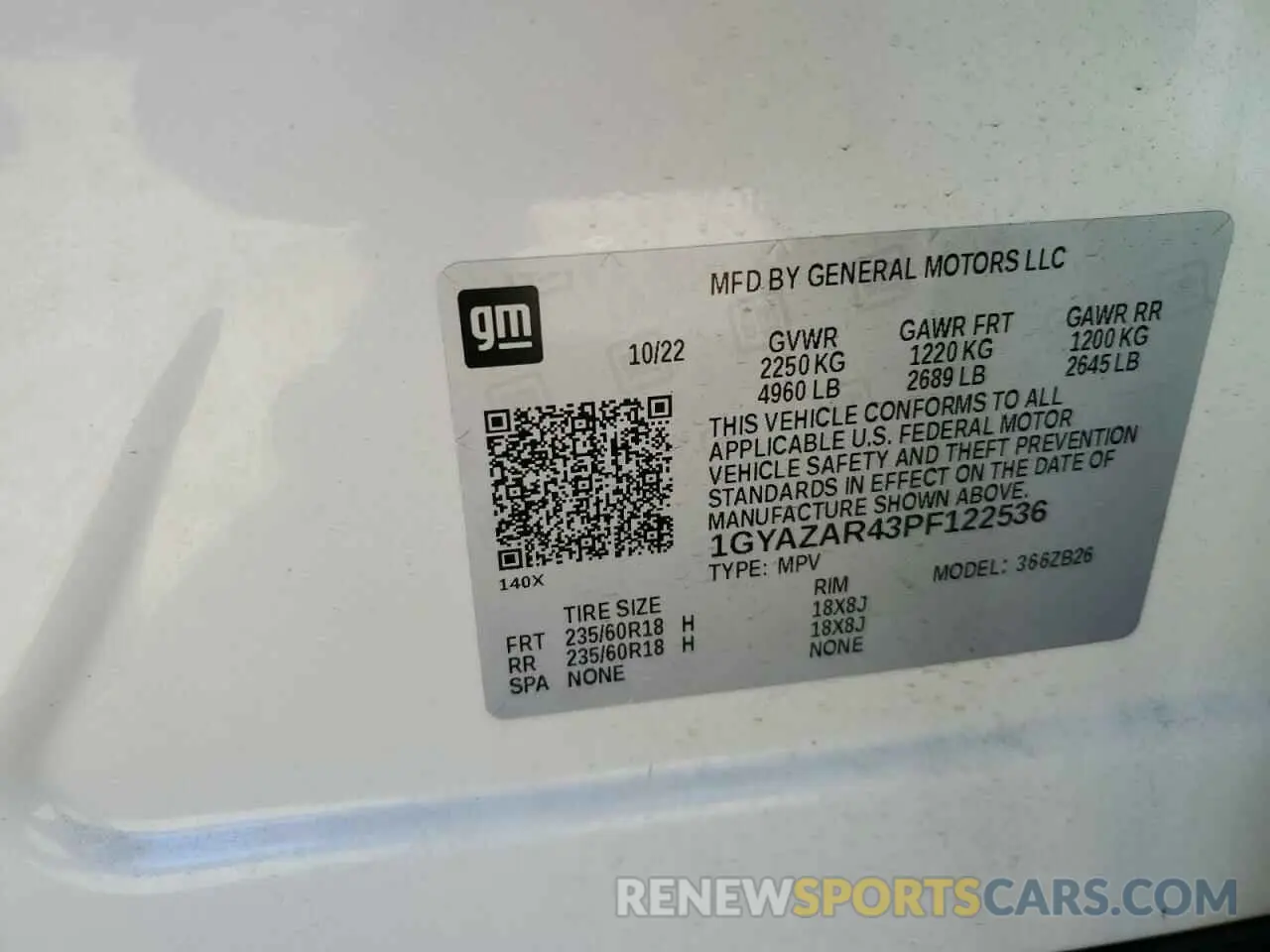 13 fotografías del automóvil dañado 1GYAZAR43PF122536 CADILLAC XT4 2023