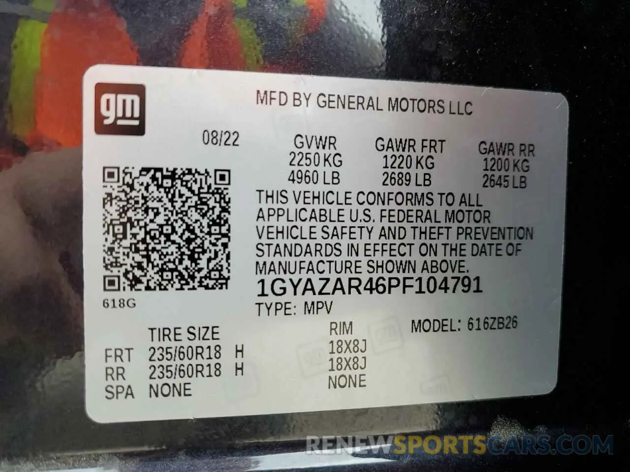 13 fotografías del automóvil dañado 1GYAZAR46PF104791 CADILLAC XT4 2023