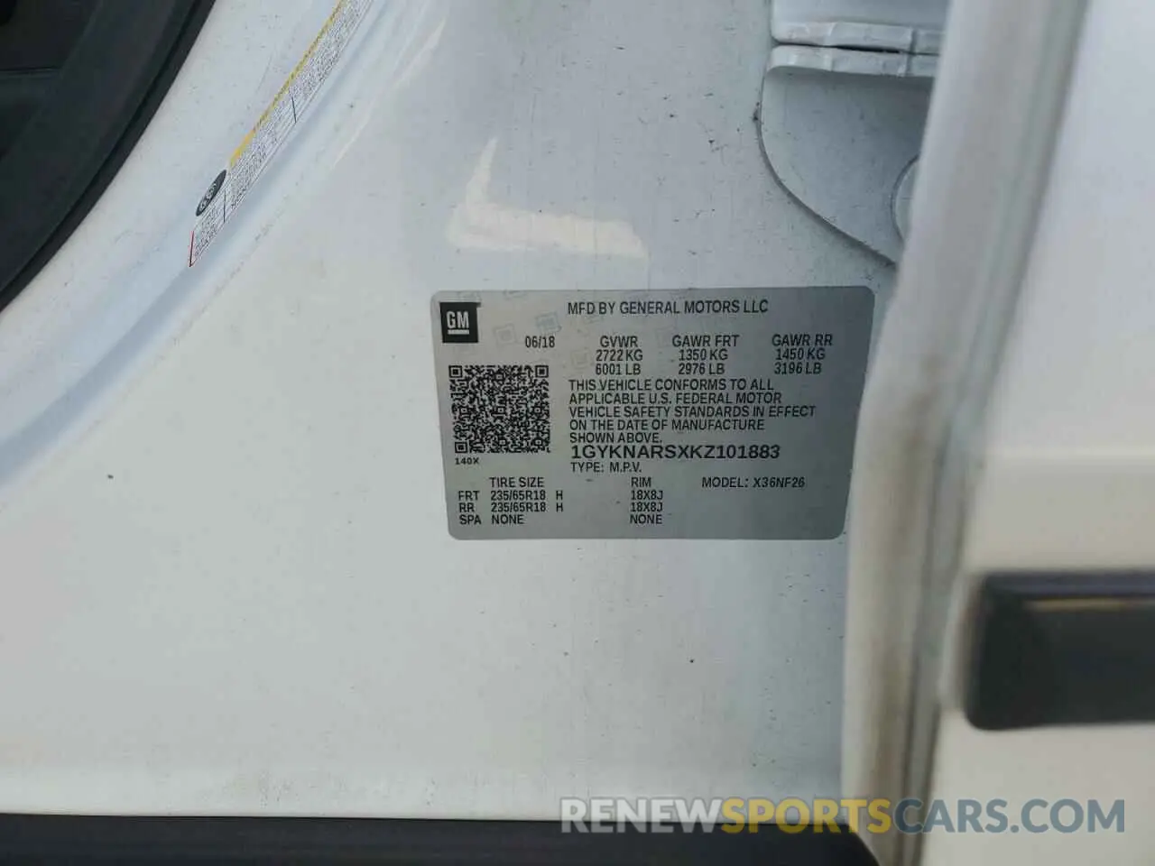 15 fotografías del automóvil dañado 1GYKNARSXKZ101883 CADILLAC XT5 2019