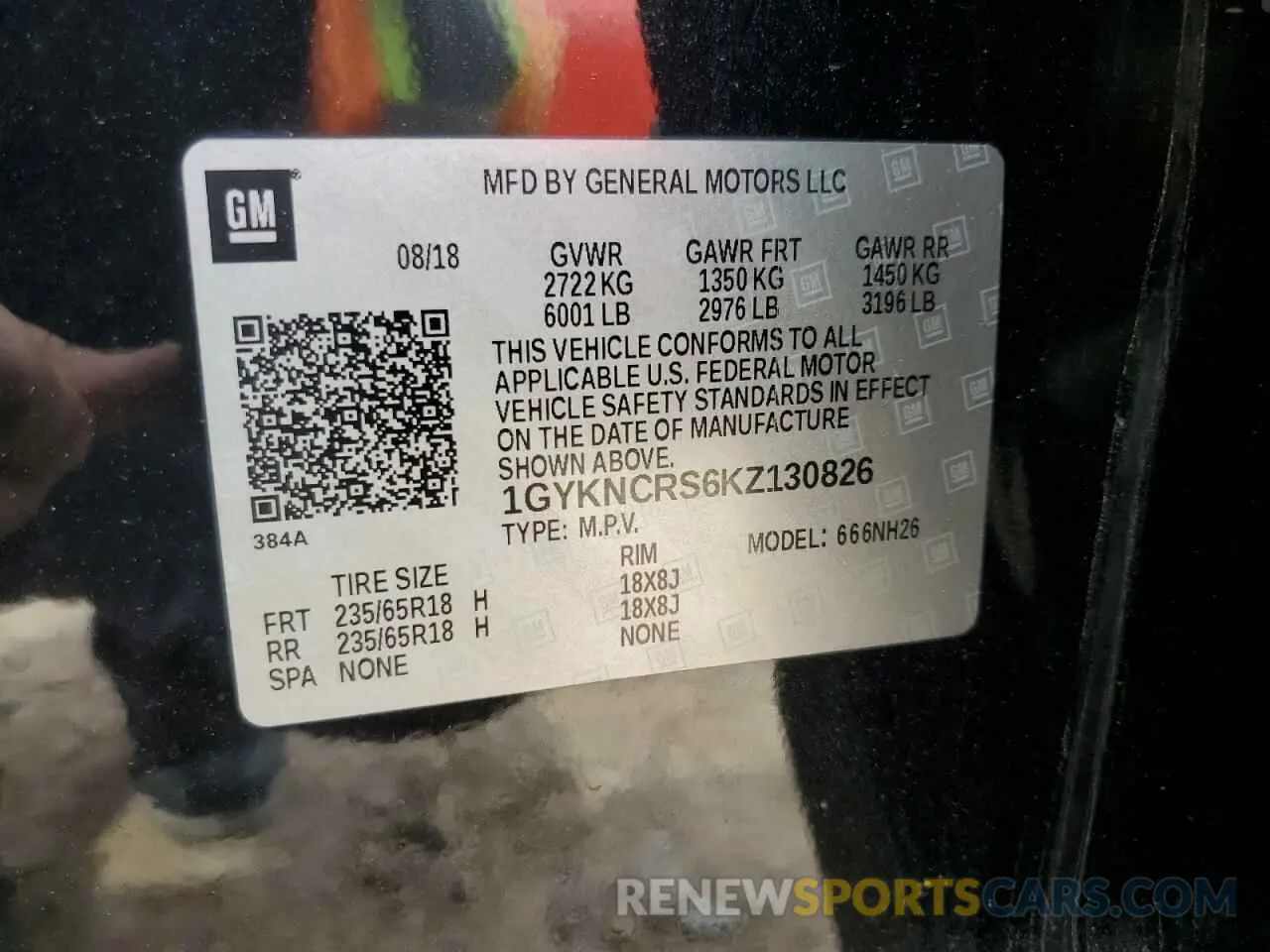 13 fotografías del automóvil dañado 1GYKNCRS6KZ130826 CADILLAC XT5 2019