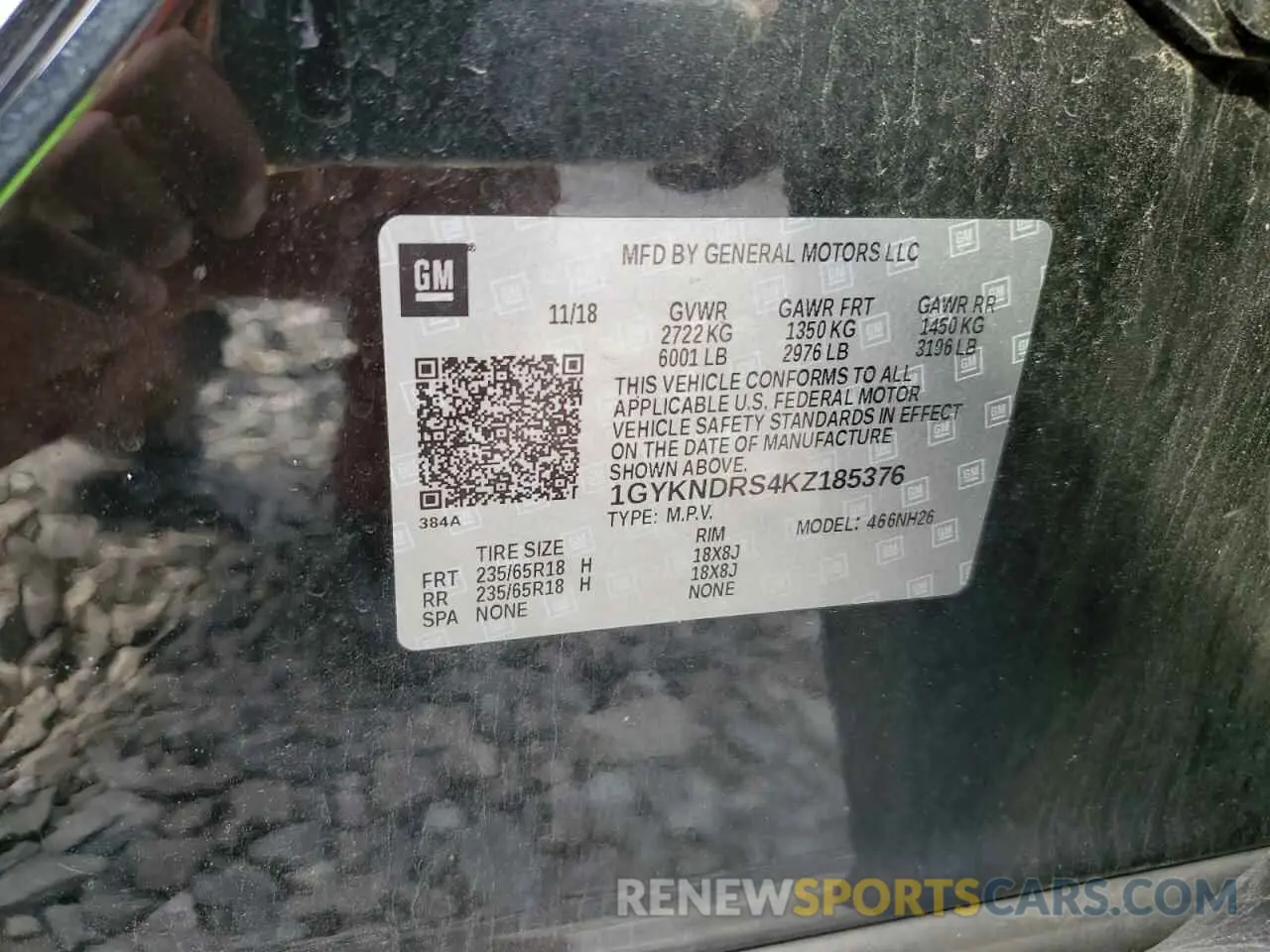 13 fotografías del automóvil dañado 1GYKNDRS4KZ185376 CADILLAC XT5 2019
