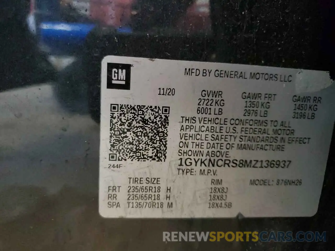 13 fotografías del automóvil dañado 1GYKNCRS8MZ136937 CADILLAC XT5 2021