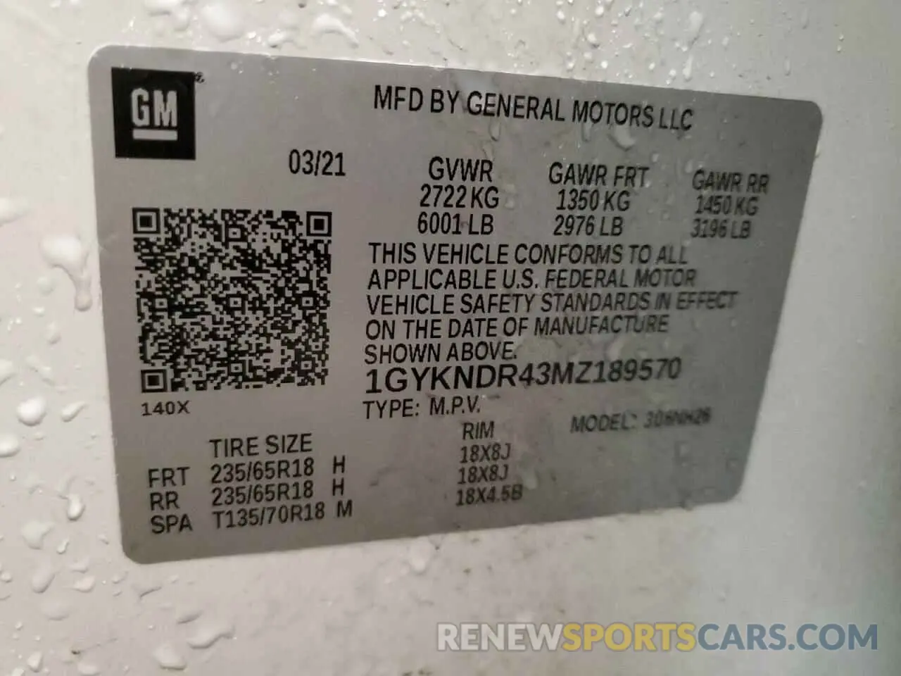 13 fotografías del automóvil dañado 1GYKNDR43MZ189570 CADILLAC XT5 2021
