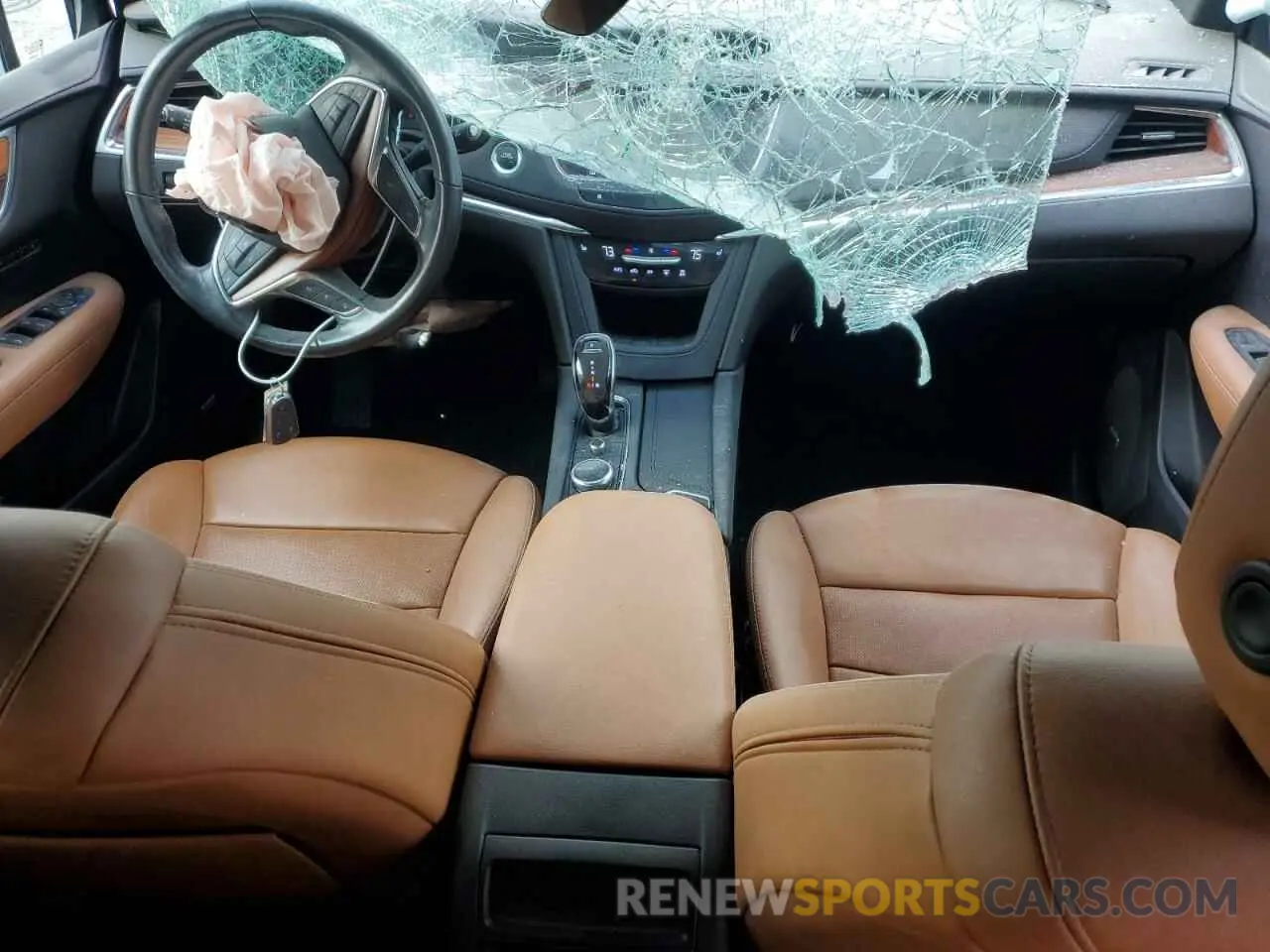 8 fotografías del automóvil dañado 1GYKNCRS4NZ179429 CADILLAC XT5 2022