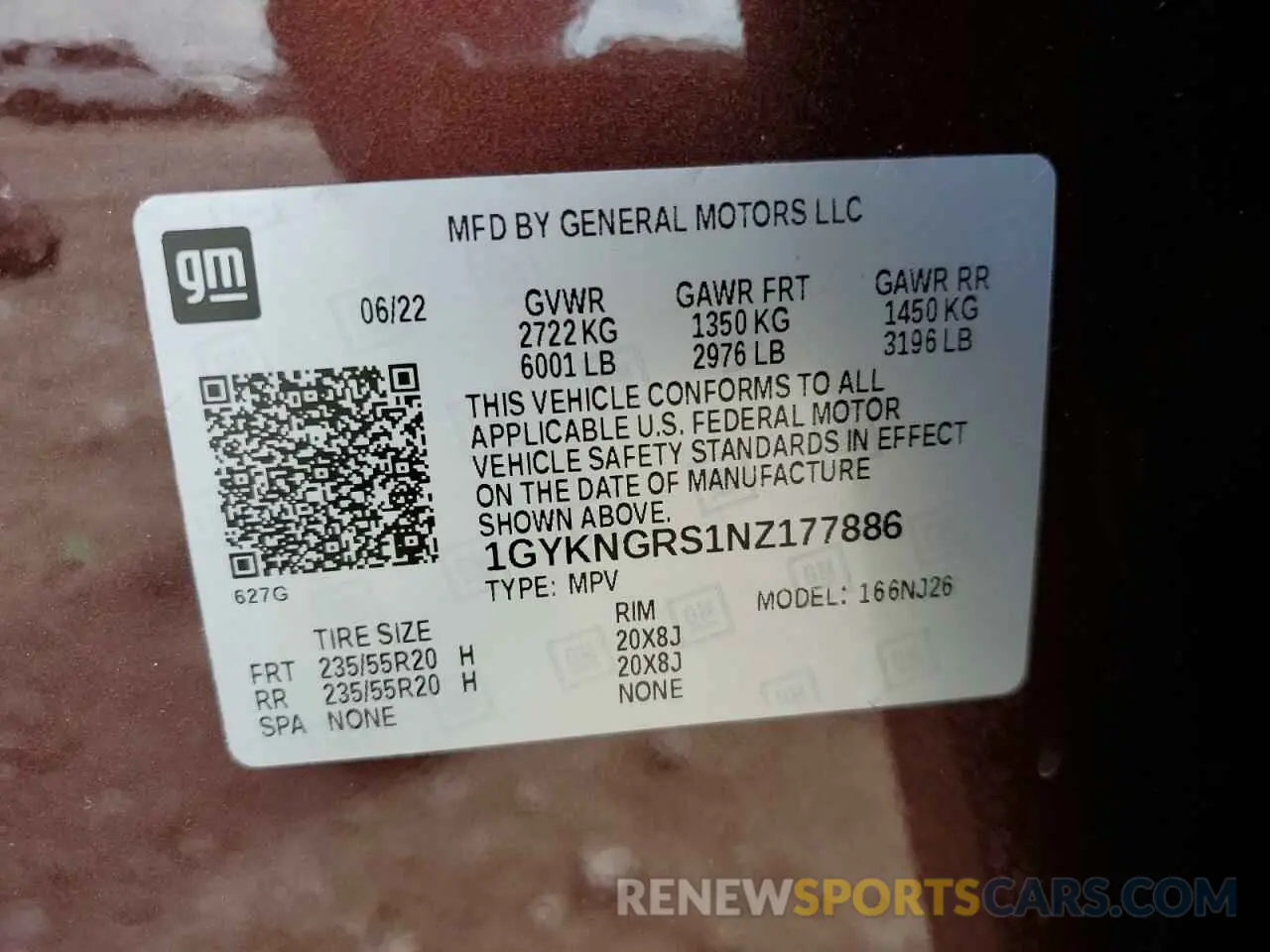 13 fotografías del automóvil dañado 1GYKNGRS1NZ177886 CADILLAC XT5 2022