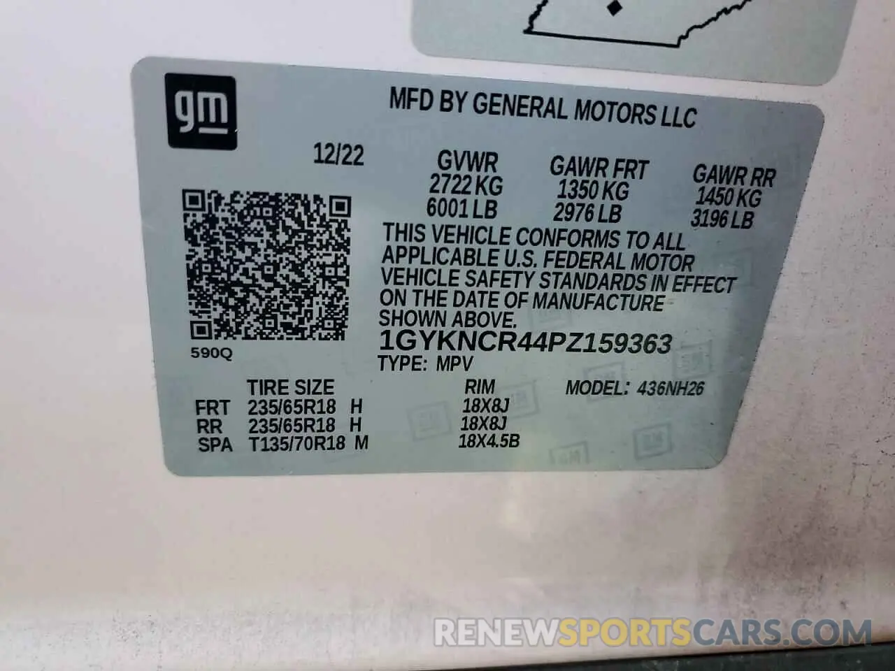 13 fotografías del automóvil dañado 1GYKNCR44PZ159363 CADILLAC XT5 2023