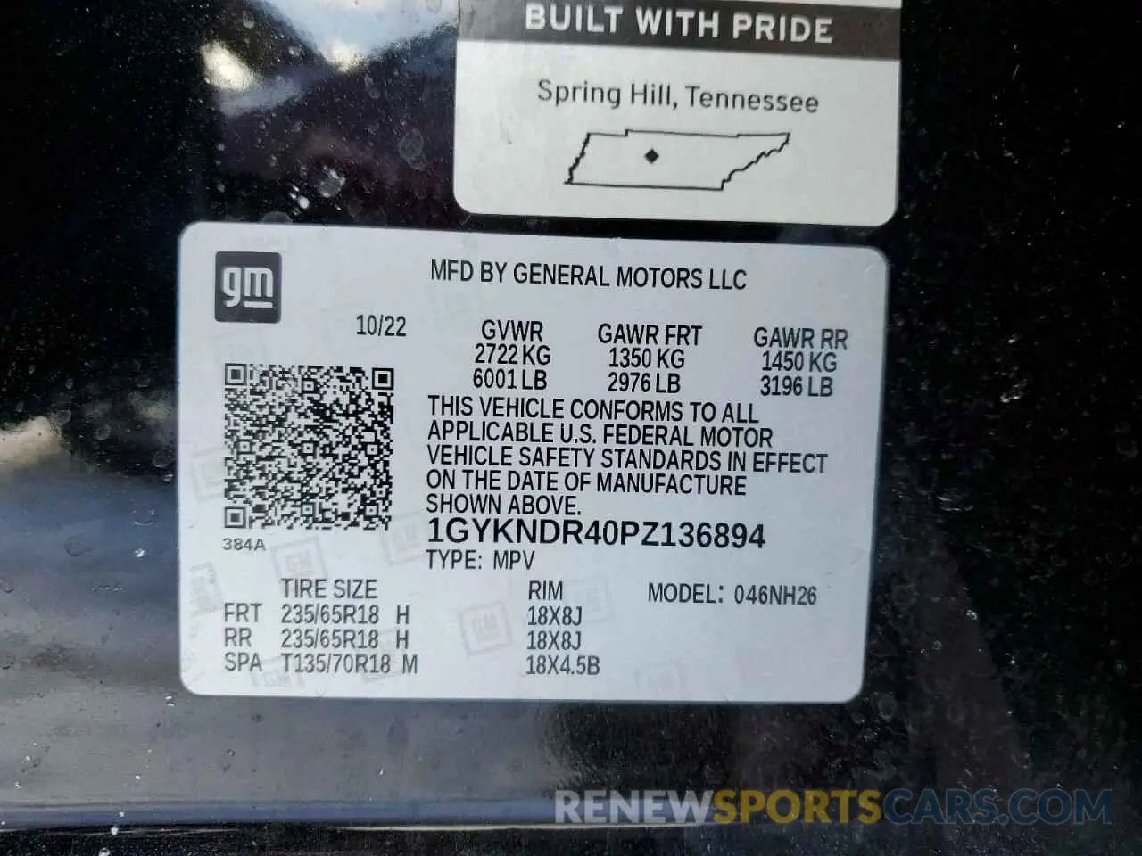 13 fotografías del automóvil dañado 1GYKNDR40PZ136894 CADILLAC XT5 2023