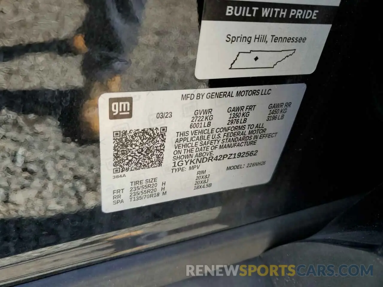 13 fotografías del automóvil dañado 1GYKNDR42PZ192562 CADILLAC XT5 2023