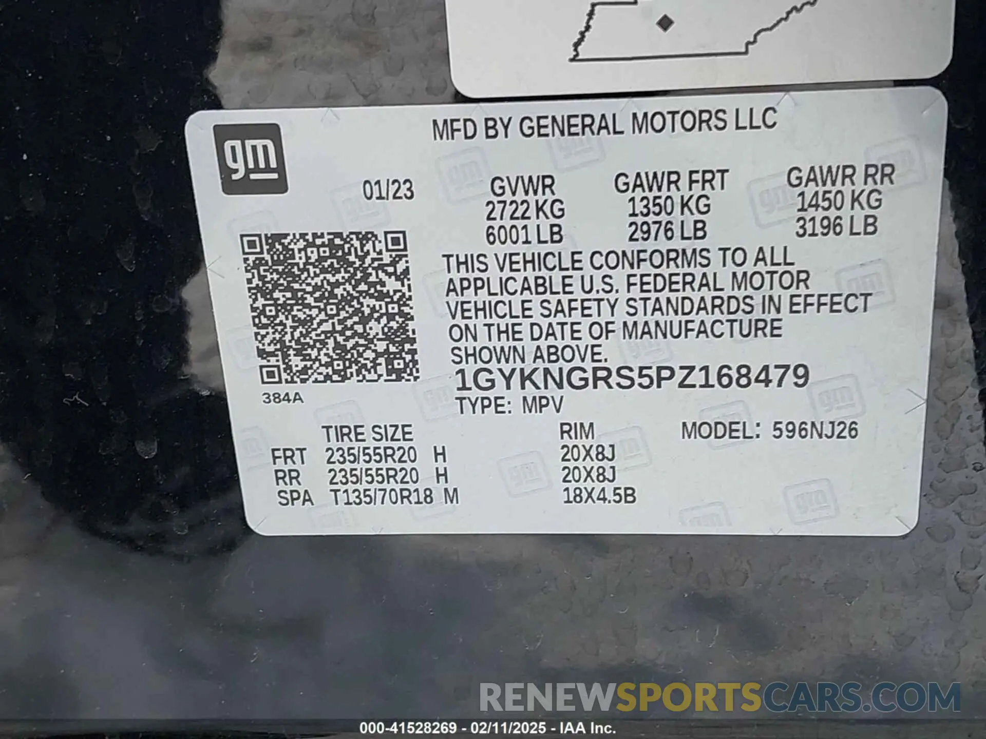 9 fotografías del automóvil dañado 1GYKNGRS5PZ168479 CADILLAC XT5 2023