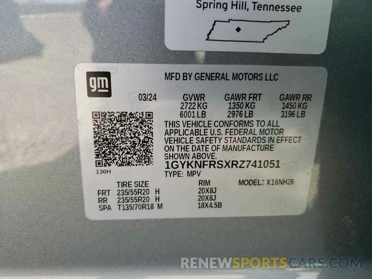 13 fotografías del automóvil dañado 1GYKNFRSXRZ741051 CADILLAC XT5 2024