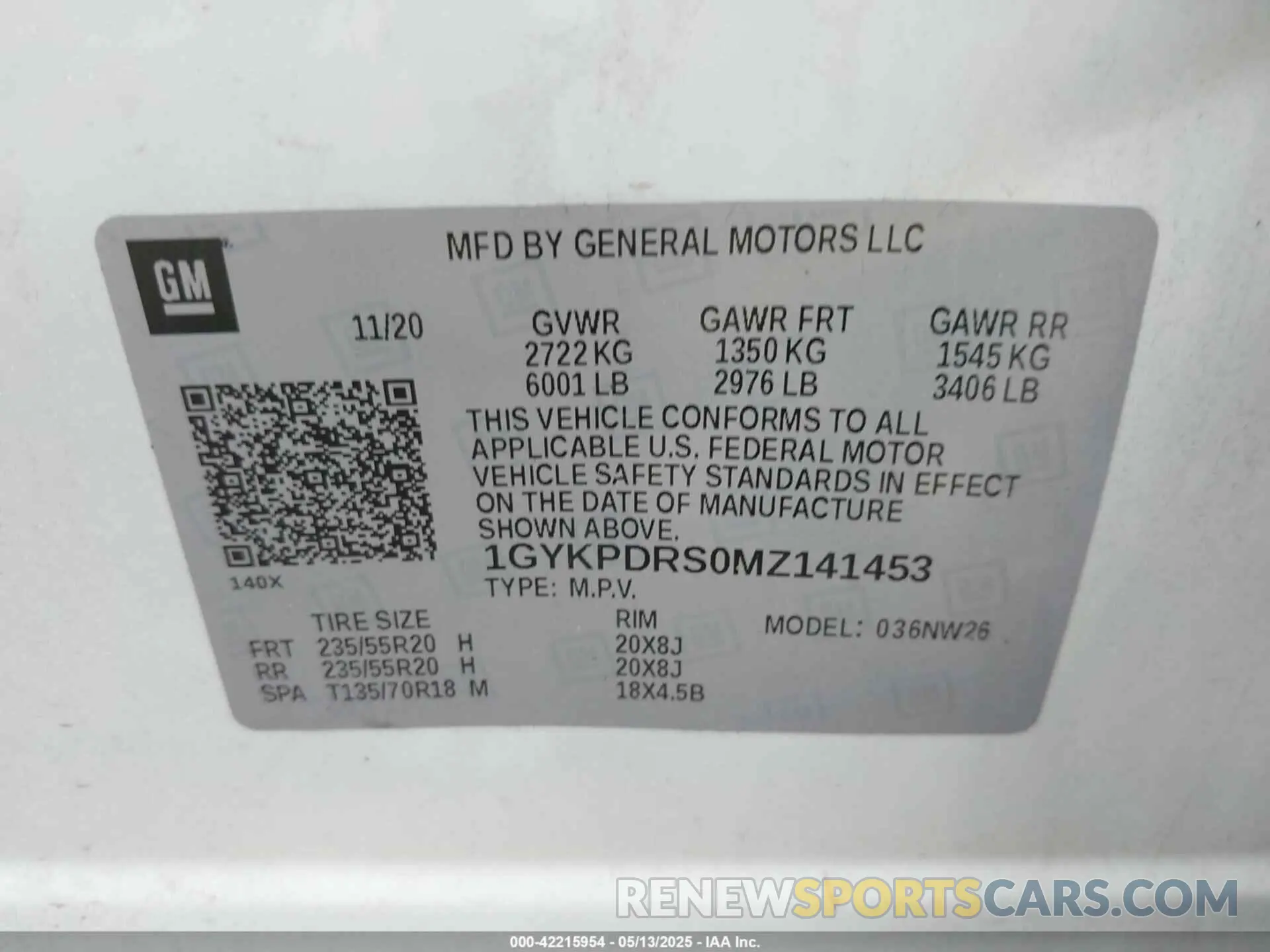9 fotografías del automóvil dañado 1GYKPDRS0MZ141453 CADILLAC XT6 2021
