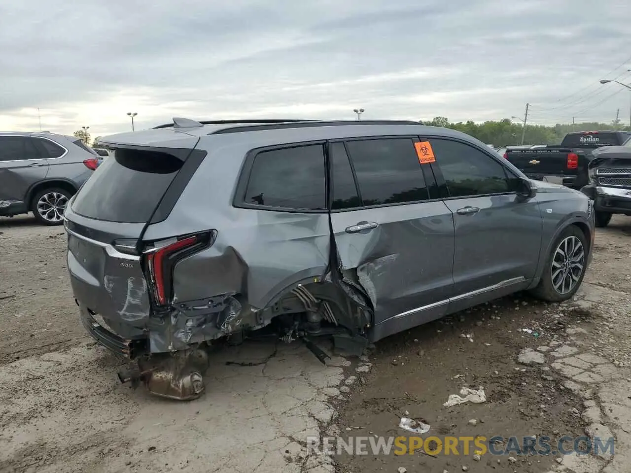 3 fotografías del automóvil dañado 1GYKPHRS9MZ165189 CADILLAC XT6 2021