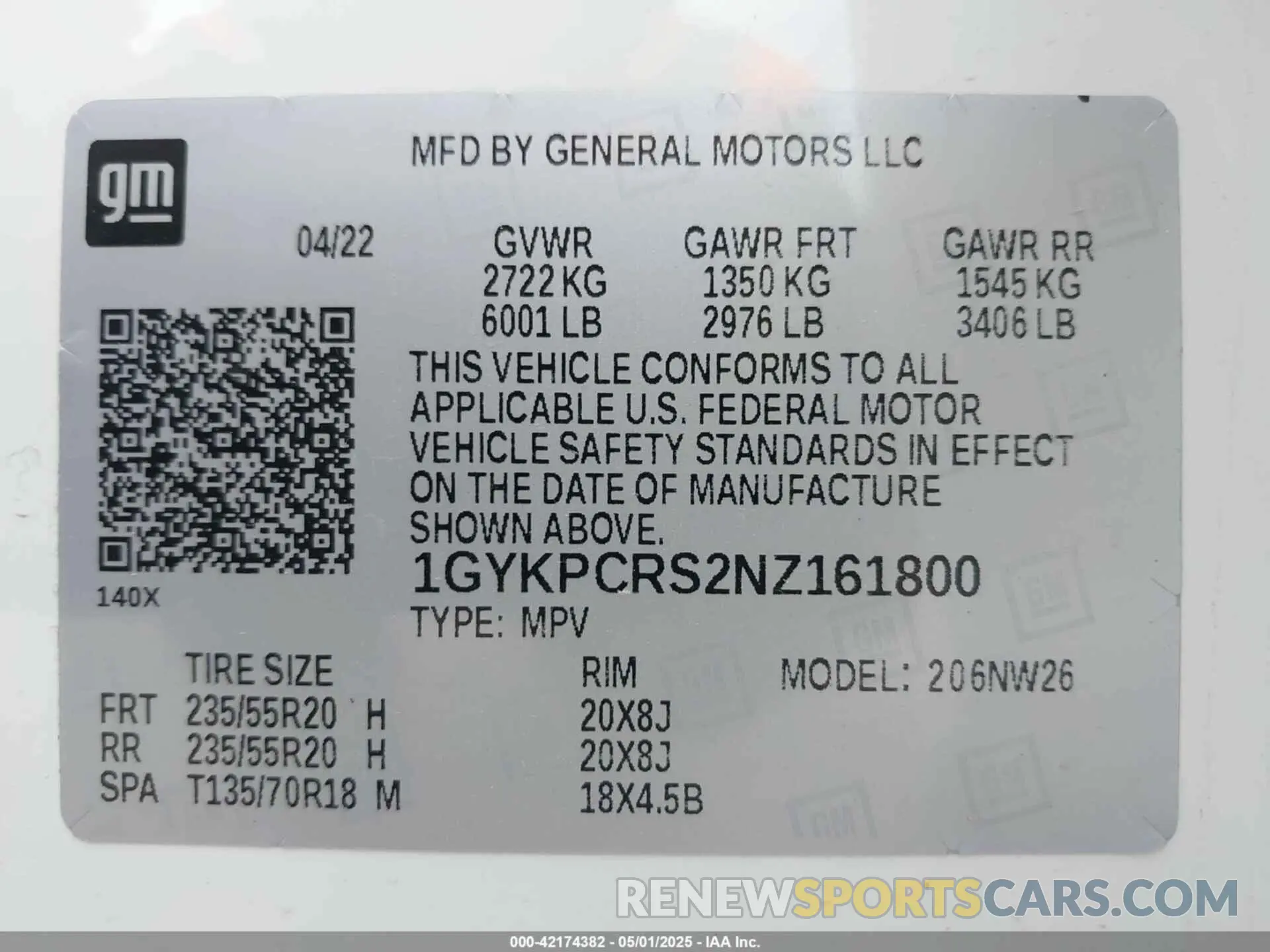 9 fotografías del automóvil dañado 1GYKPCRS2NZ161800 CADILLAC XT6 2022