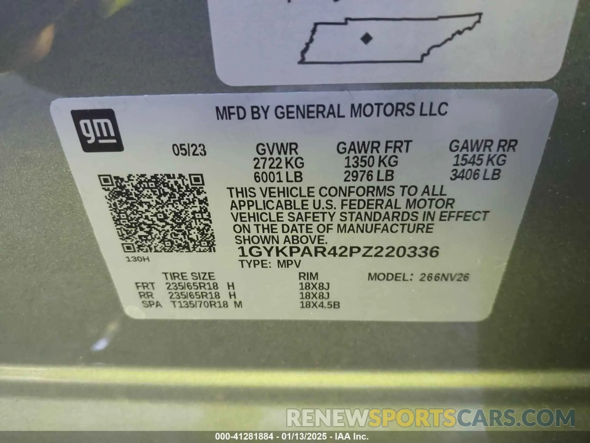 9 fotografías del automóvil dañado 1GYKPAR42PZ220336 CADILLAC XT6 2023