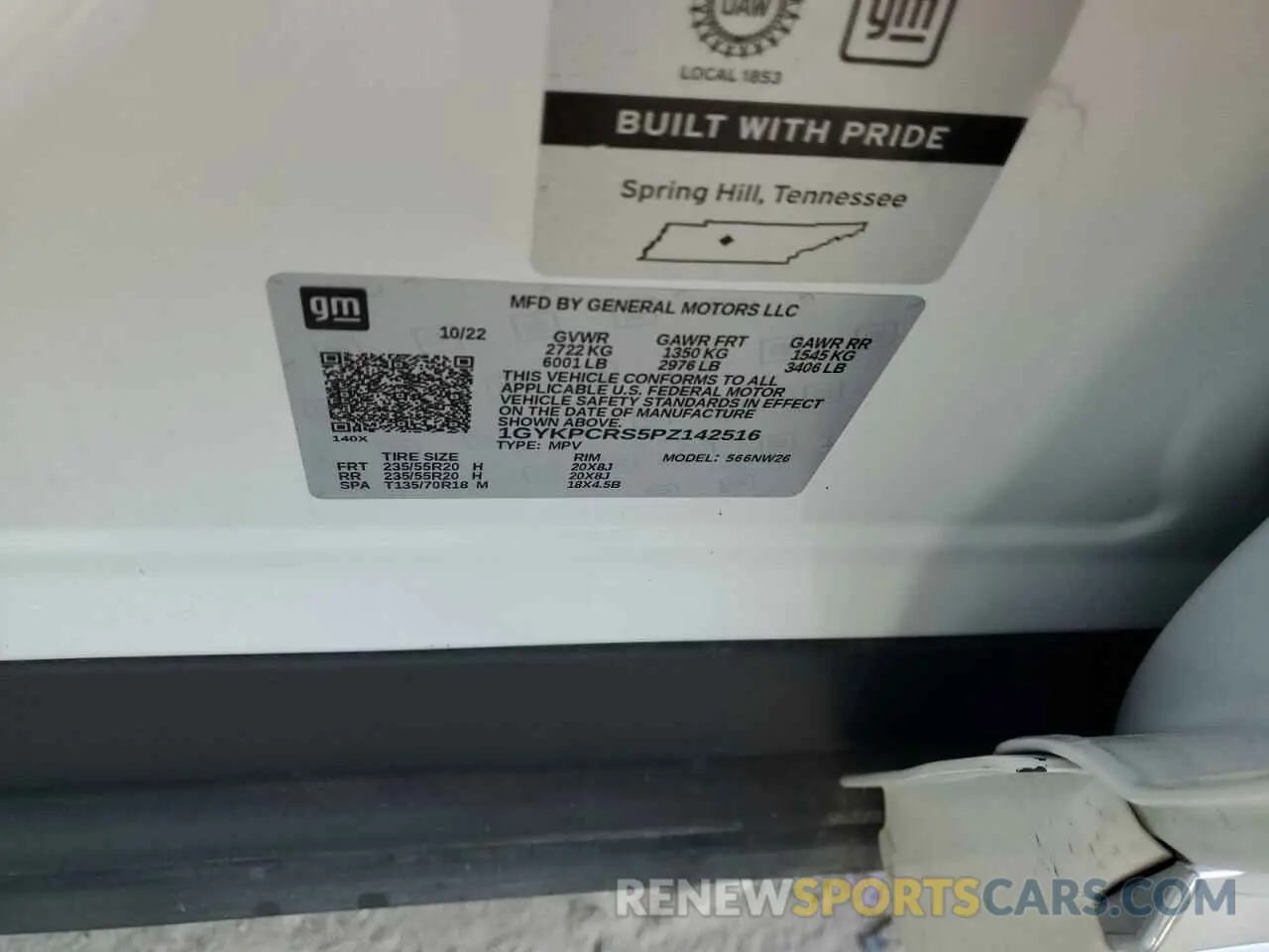 13 fotografías del automóvil dañado 1GYKPCRS5PZ142516 CADILLAC XT6 2023