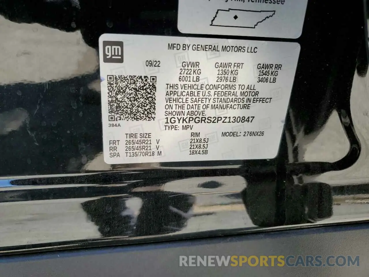 13 fotografías del automóvil dañado 1GYKPGRS2PZ130847 CADILLAC XT6 2023