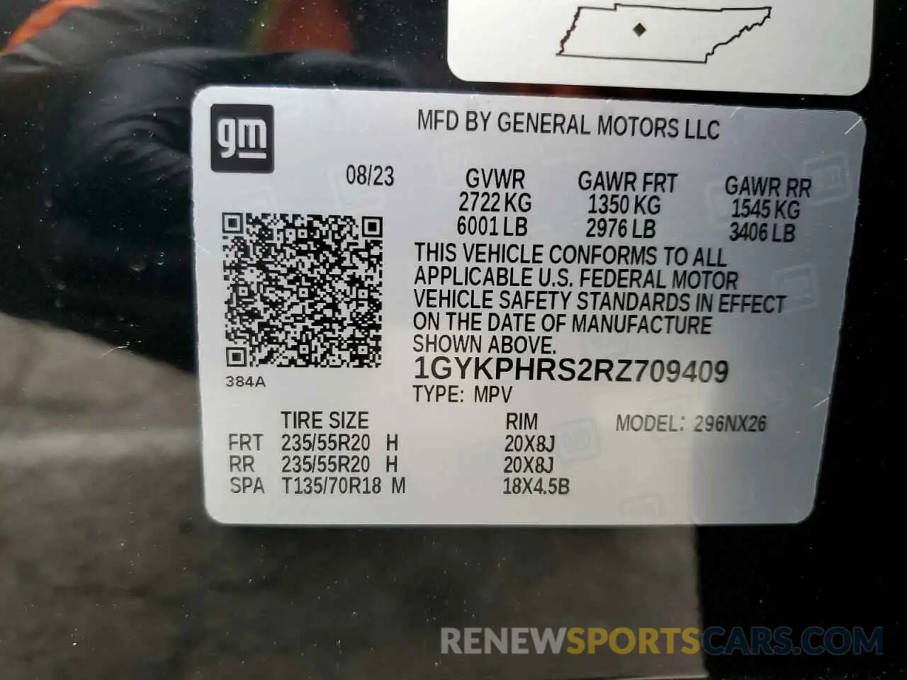 13 fotografías del automóvil dañado 1GYKPHRS2RZ709409 CADILLAC XT6 2024