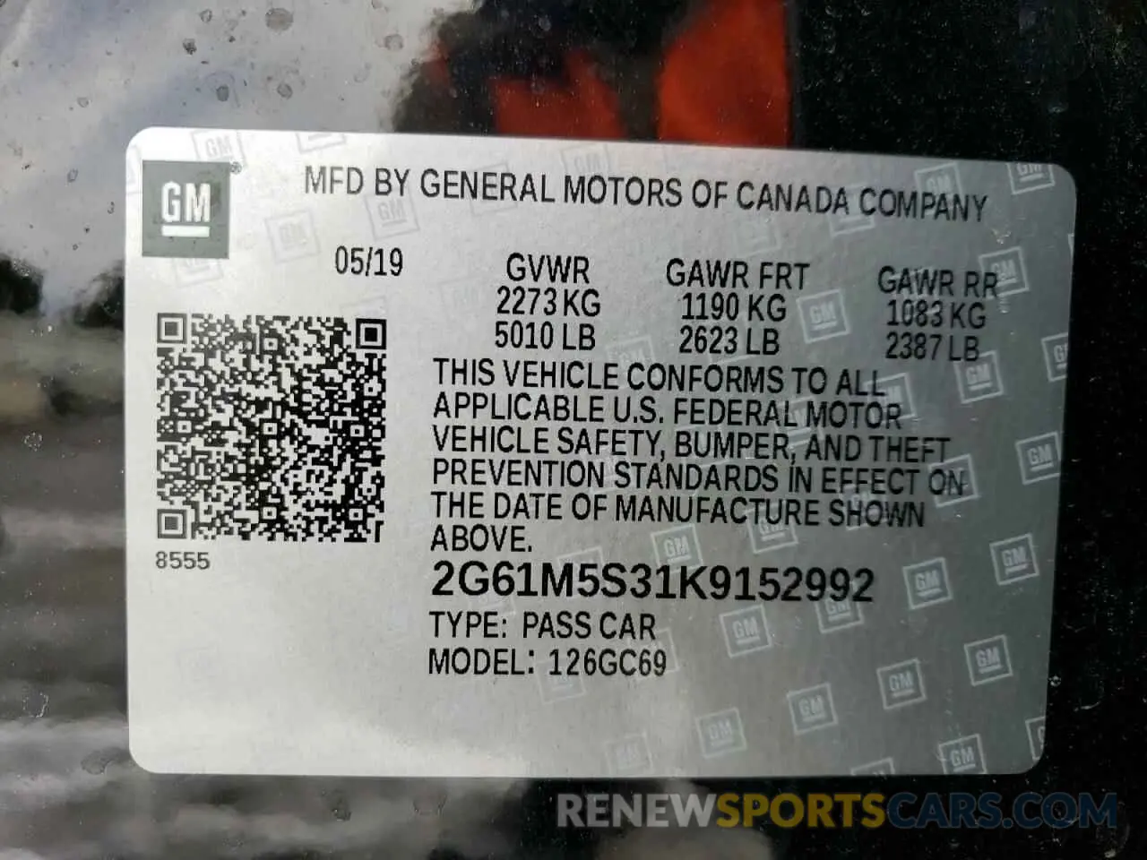 12 fotografías del automóvil dañado 2G61M5S31K9152992 CADILLAC XTS 2019