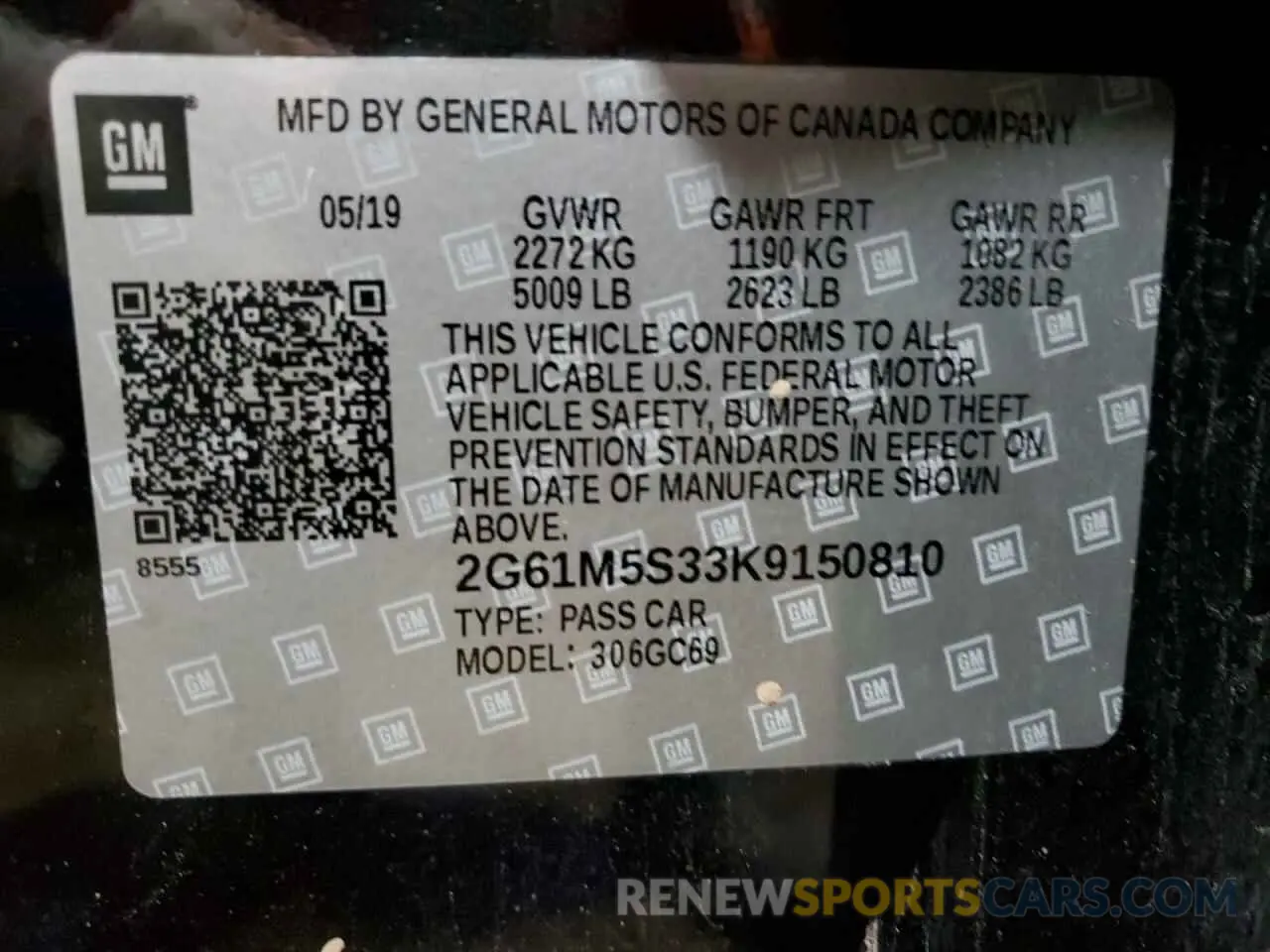 12 fotografías del automóvil dañado 2G61M5S33K9150810 CADILLAC XTS 2019