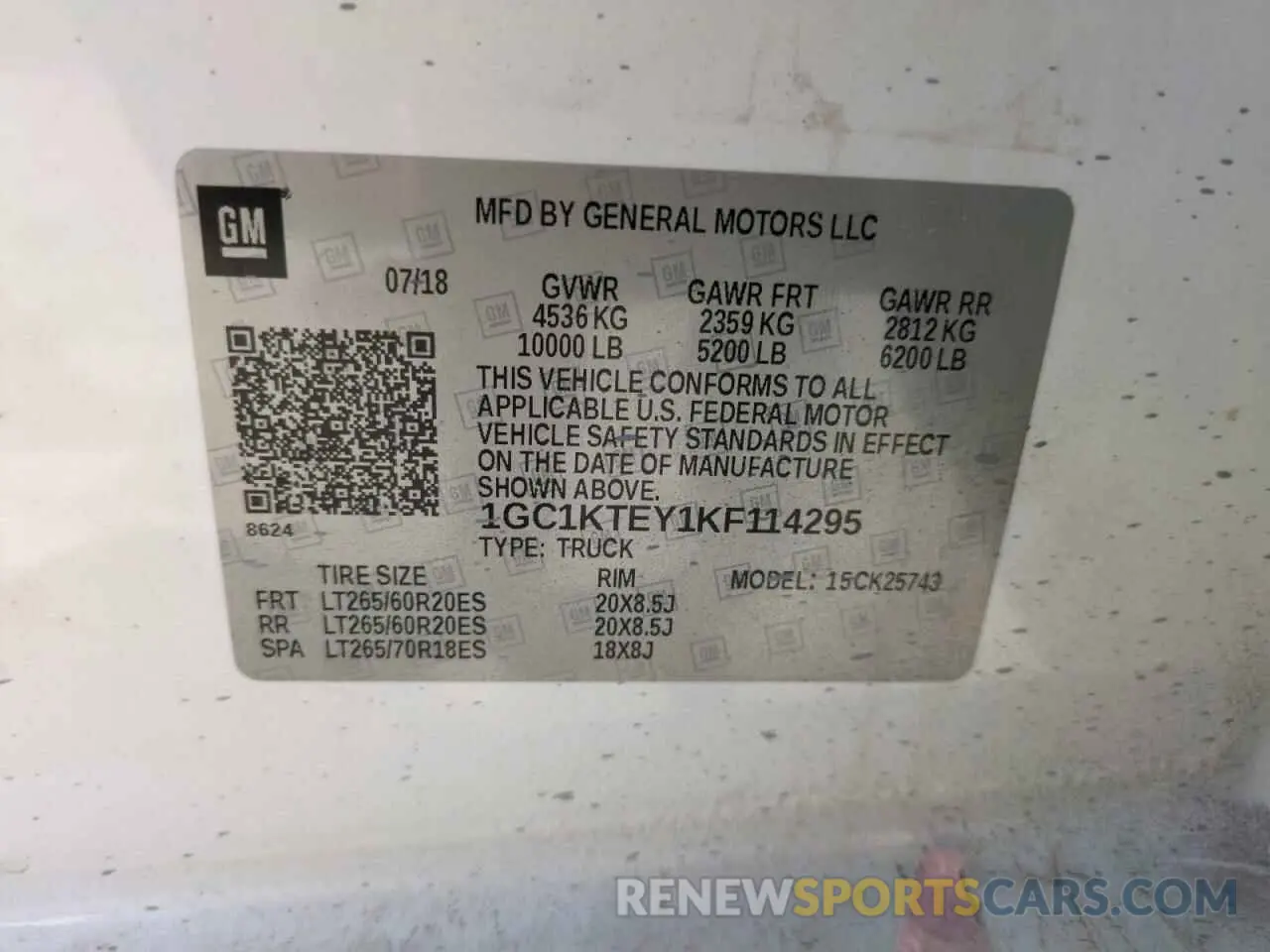 13 fotografías del automóvil dañado 1GC1KTEY1KF114295 CHEVROLET ALL Models 2019
