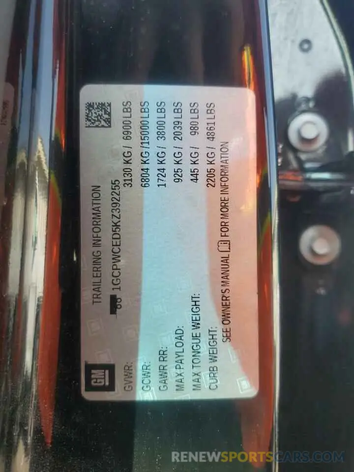14 fotografías del automóvil dañado 1GCPWCED5KZ392255 CHEVROLET ALL Models 2019