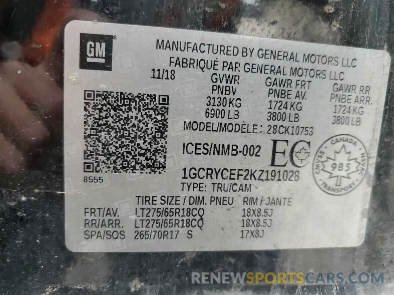 14 fotografías del automóvil dañado 1GCRYCEF2KZ191028 CHEVROLET ALL Models 2019