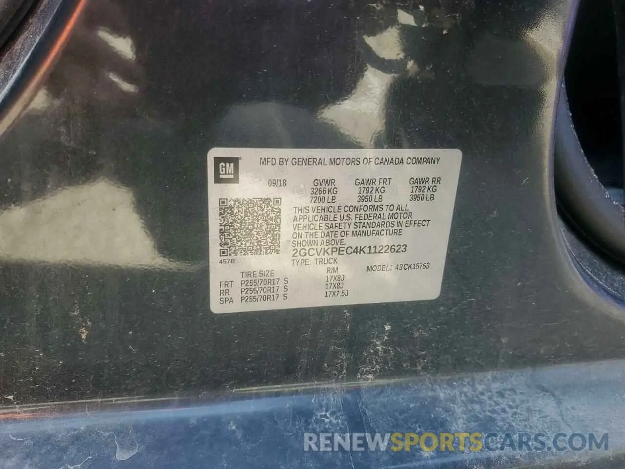 13 fotografías del automóvil dañado 2GCVKPEC4K1122623 CHEVROLET ALL Models 2019
