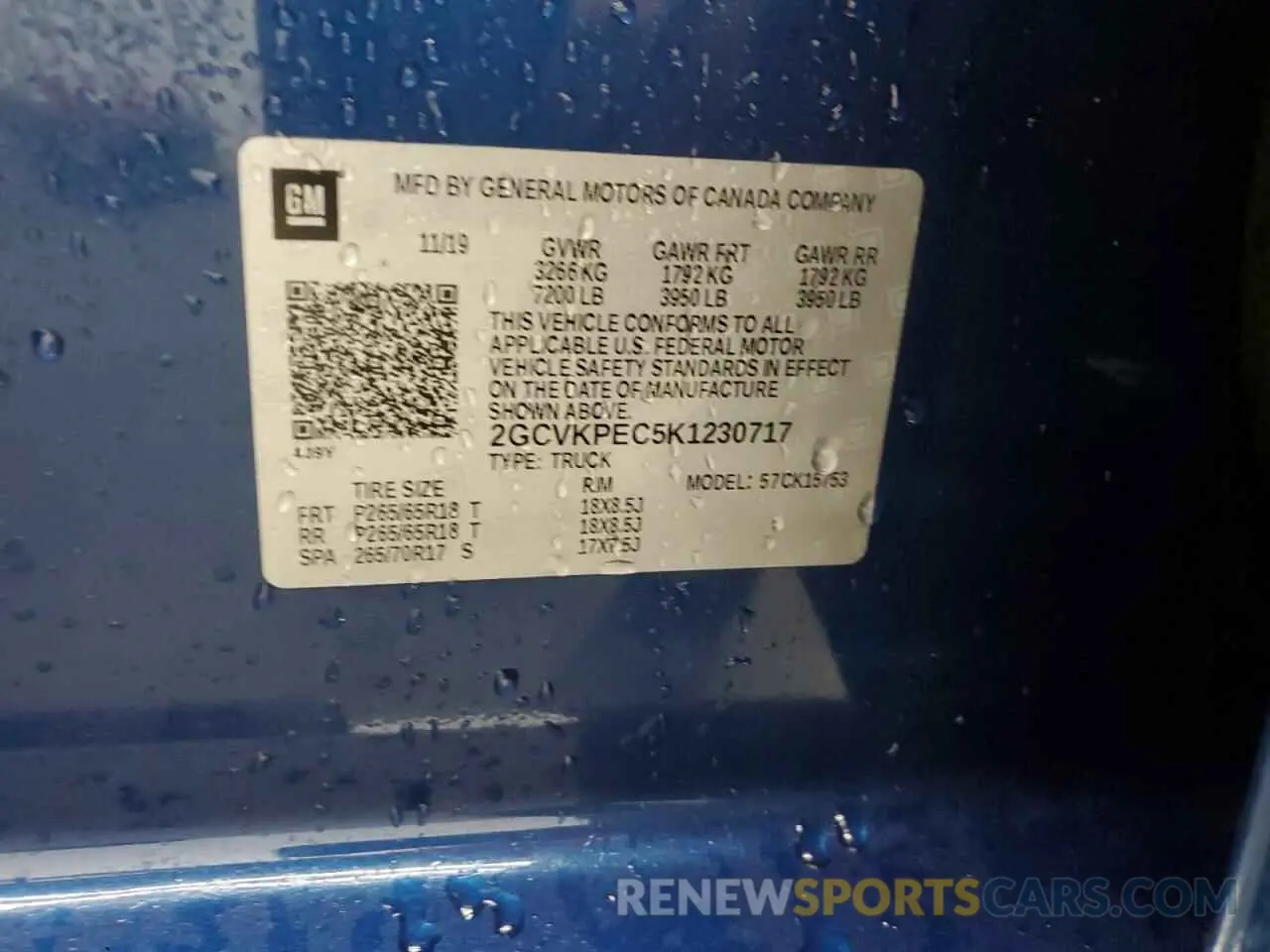 23 fotografías del automóvil dañado 2GCVKPEC5K1230717 CHEVROLET ALL Models 2019