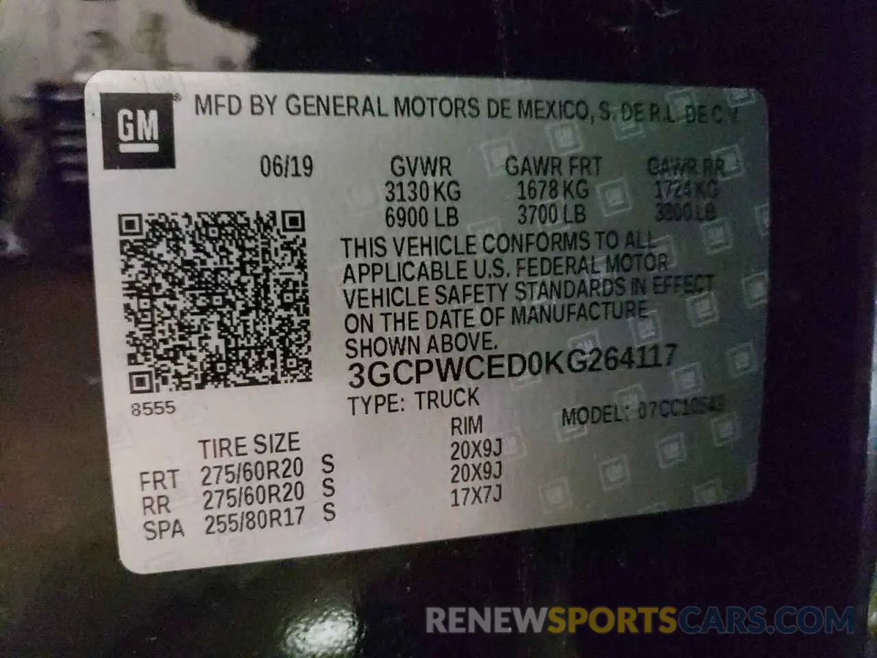 14 fotografías del automóvil dañado 3GCPWCED0KG264117 CHEVROLET ALL Models 2019