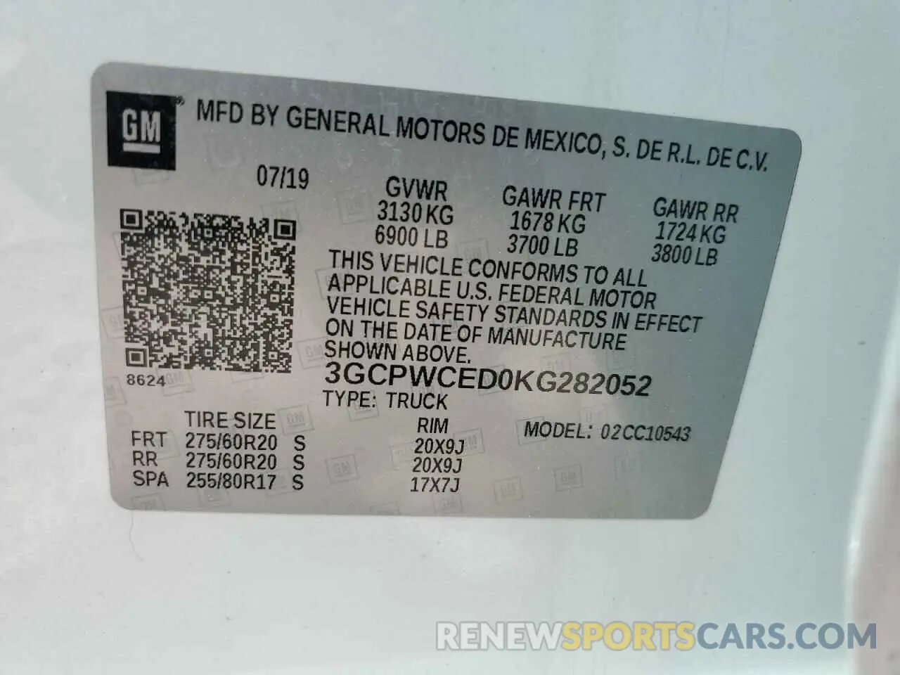 13 fotografías del automóvil dañado 3GCPWCED0KG282052 CHEVROLET ALL Models 2019