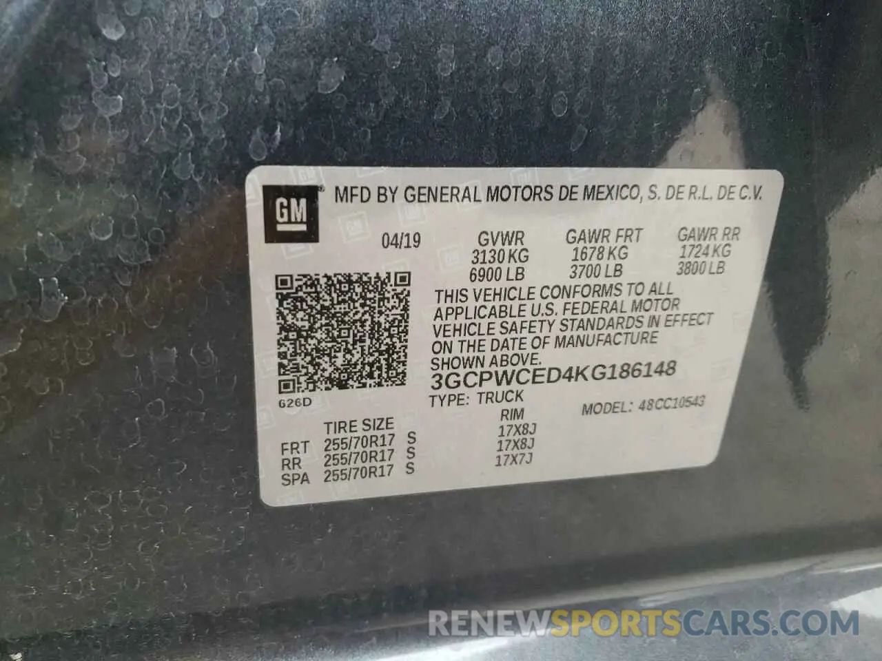 14 fotografías del automóvil dañado 3GCPWCED4KG186148 CHEVROLET ALL Models 2019