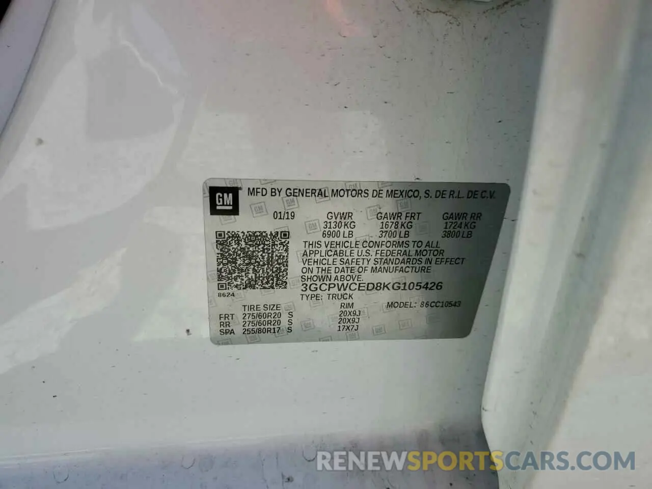 14 fotografías del automóvil dañado 3GCPWCED8KG105426 CHEVROLET ALL Models 2019