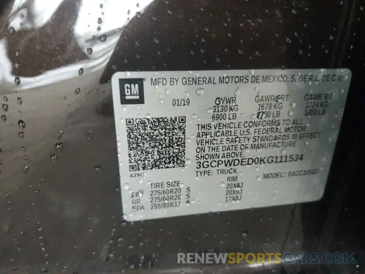12 fotografías del automóvil dañado 3GCPWDED0KG111534 CHEVROLET ALL Models 2019