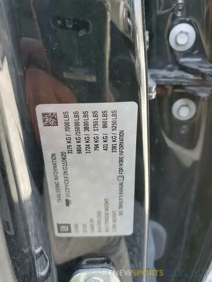 12 fotografías del automóvil dañado 3GCPYCEF2KG110620 CHEVROLET ALL Models 2019