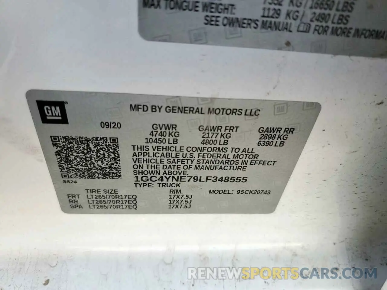 12 fotografías del automóvil dañado 1GC4YNE79LF348555 CHEVROLET ALL Models 2020