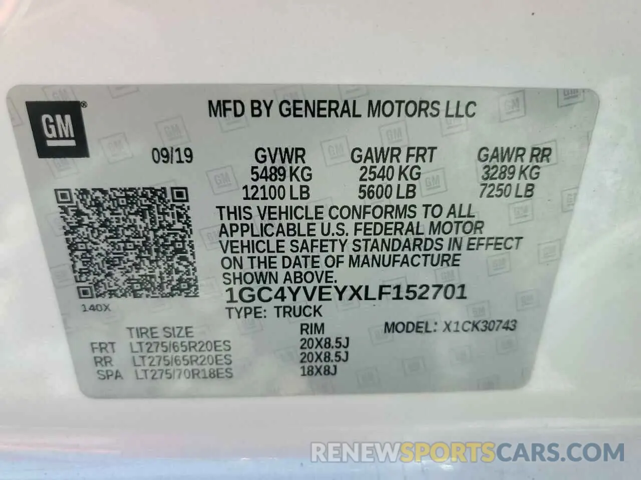 12 fotografías del automóvil dañado 1GC4YVEYXLF152701 CHEVROLET ALL Models 2020