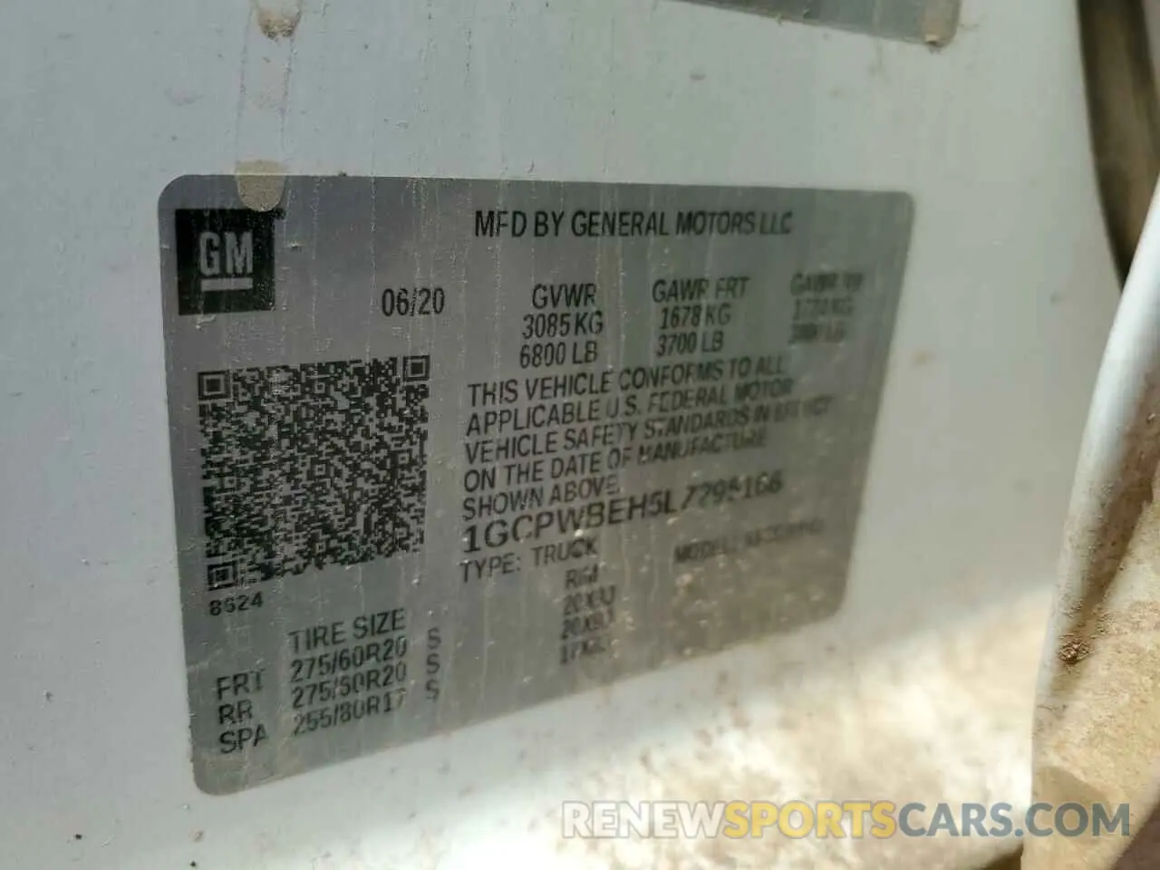 15 fotografías del automóvil dañado 1GCPWBEH5LZ295166 CHEVROLET ALL Models 2020