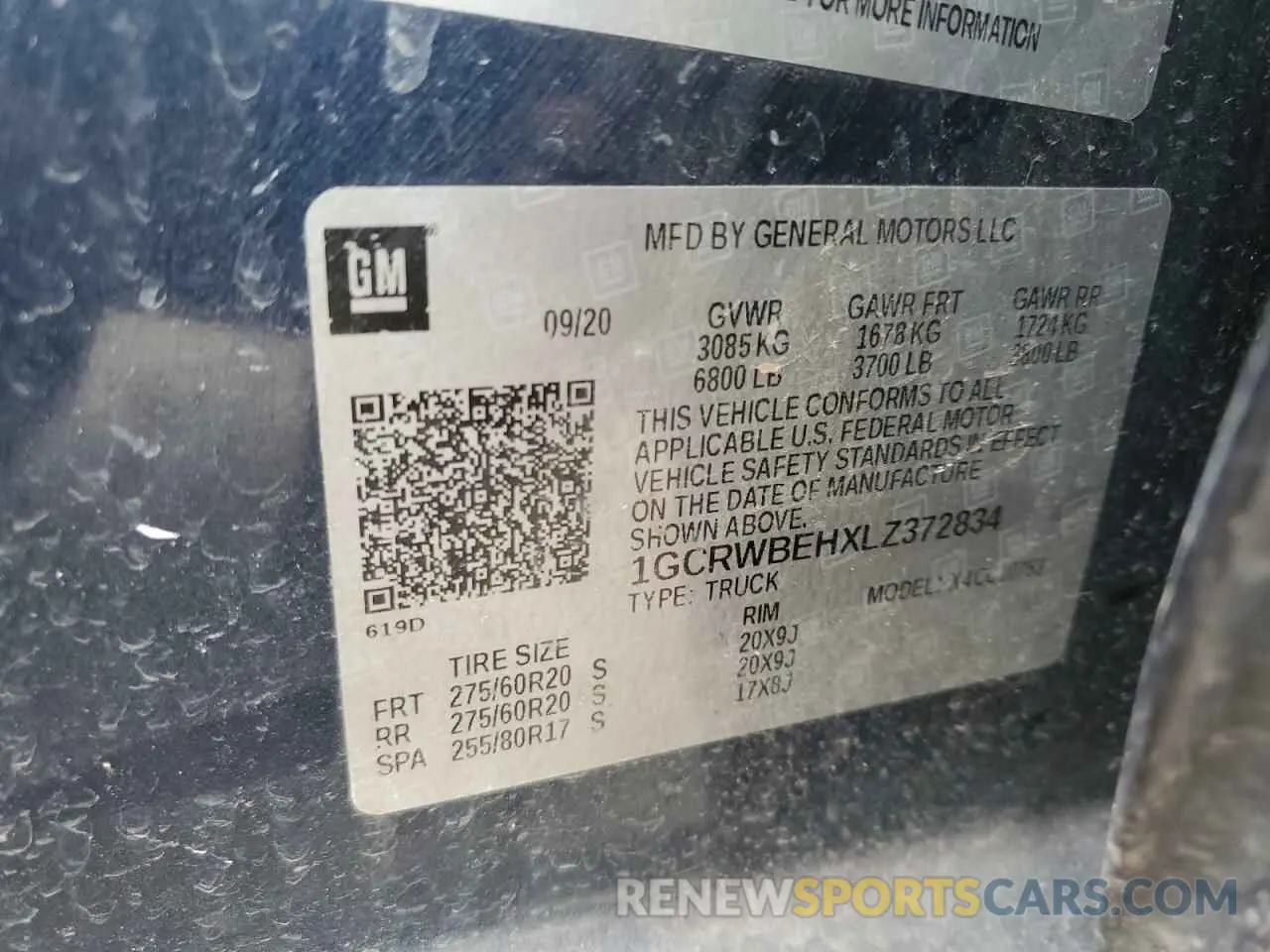14 fotografías del automóvil dañado 1GCRWBEHXLZ372834 CHEVROLET ALL Models 2020