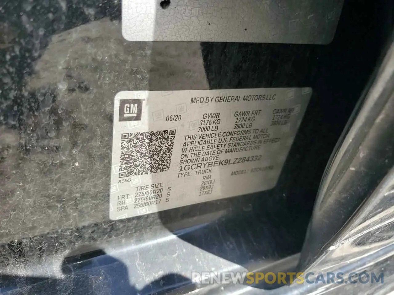 12 fotografías del automóvil dañado 1GCRYBEK9LZ284332 CHEVROLET ALL Models 2020